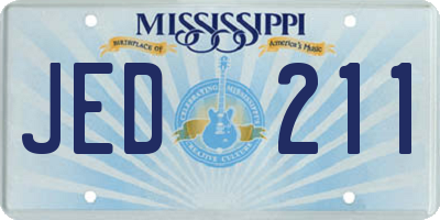MS license plate JED211