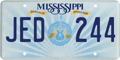 MS license plate JED244