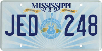 MS license plate JED248