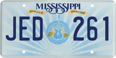 MS license plate JED261