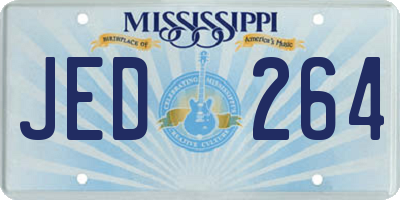 MS license plate JED264