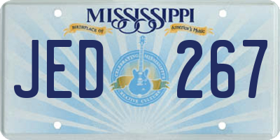 MS license plate JED267