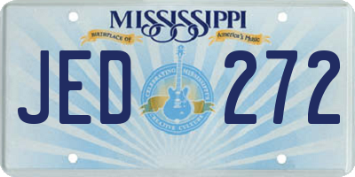 MS license plate JED272
