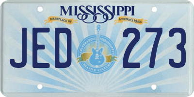 MS license plate JED273