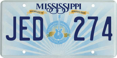 MS license plate JED274