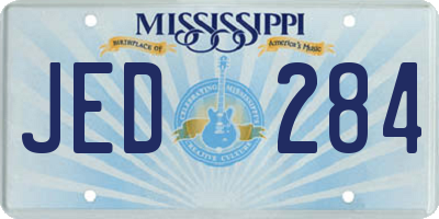 MS license plate JED284