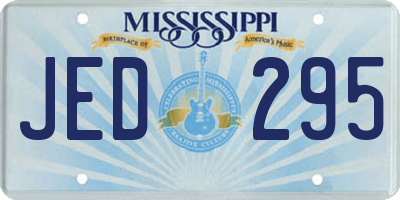 MS license plate JED295