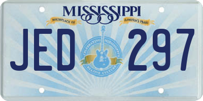 MS license plate JED297