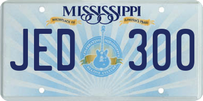 MS license plate JED300