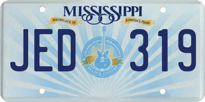MS license plate JED319