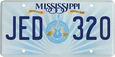 MS license plate JED320
