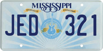 MS license plate JED321