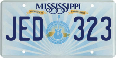 MS license plate JED323