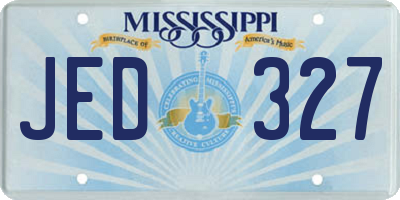 MS license plate JED327