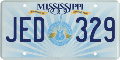 MS license plate JED329