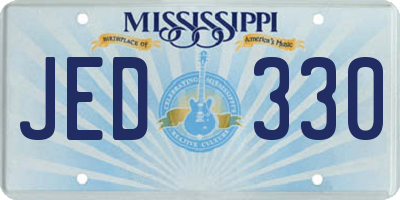 MS license plate JED330