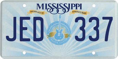 MS license plate JED337