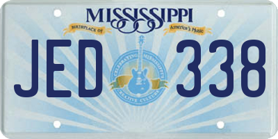 MS license plate JED338
