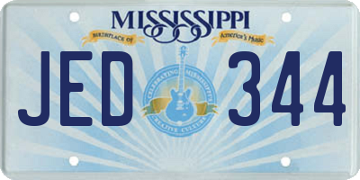MS license plate JED344