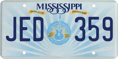 MS license plate JED359