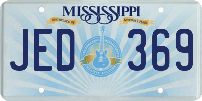 MS license plate JED369