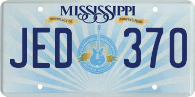 MS license plate JED370