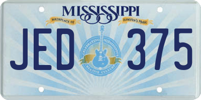 MS license plate JED375