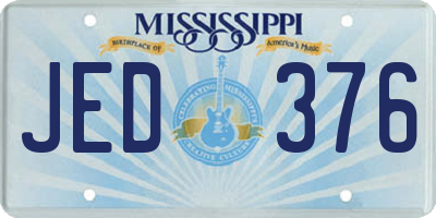 MS license plate JED376