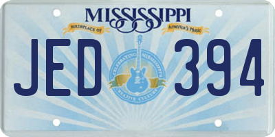 MS license plate JED394