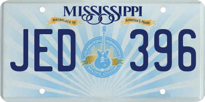 MS license plate JED396