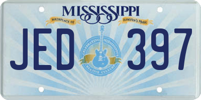 MS license plate JED397