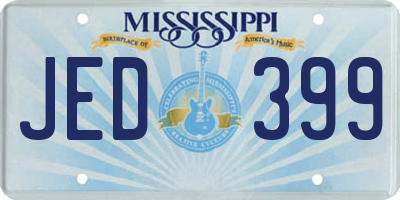 MS license plate JED399