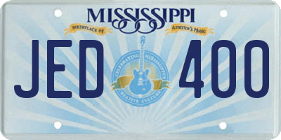 MS license plate JED400