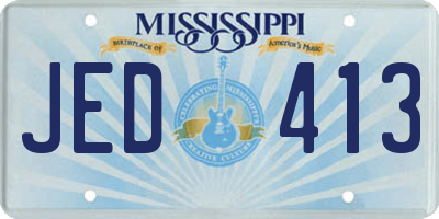 MS license plate JED413