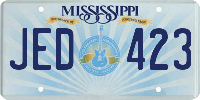 MS license plate JED423