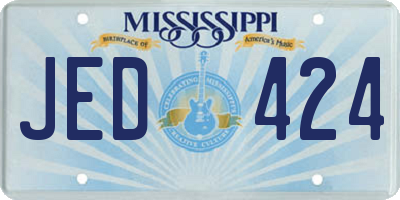 MS license plate JED424