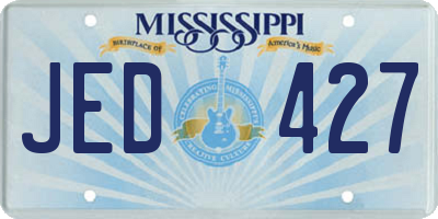 MS license plate JED427
