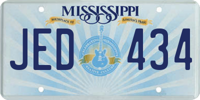 MS license plate JED434