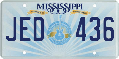 MS license plate JED436