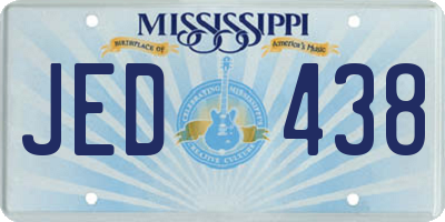 MS license plate JED438