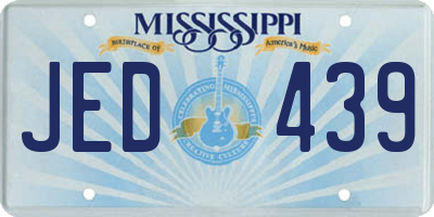 MS license plate JED439
