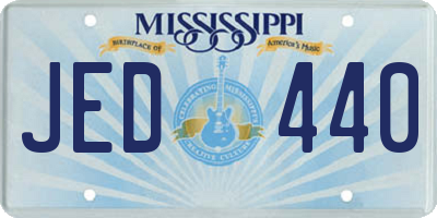 MS license plate JED440