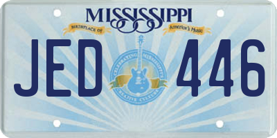 MS license plate JED446