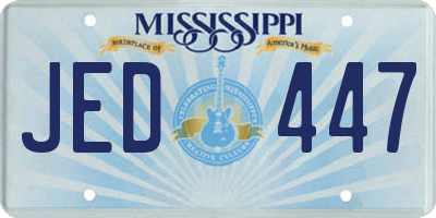MS license plate JED447
