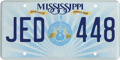 MS license plate JED448