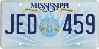 MS license plate JED459