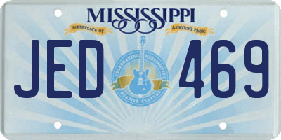 MS license plate JED469