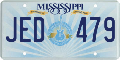 MS license plate JED479