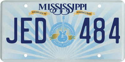 MS license plate JED484