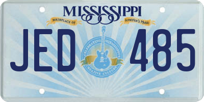 MS license plate JED485